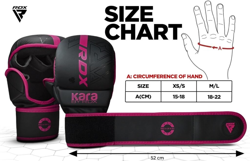 RDX MMA Gloves Sparring Grappling, Hybrid Open Palm Martial Arts Mitts Men Women, Maya Hide Leather Wrist Support, Cage Fighting Combat Sports Boxing Glove Training, Muay Thai, Punching Bag Kickboxing