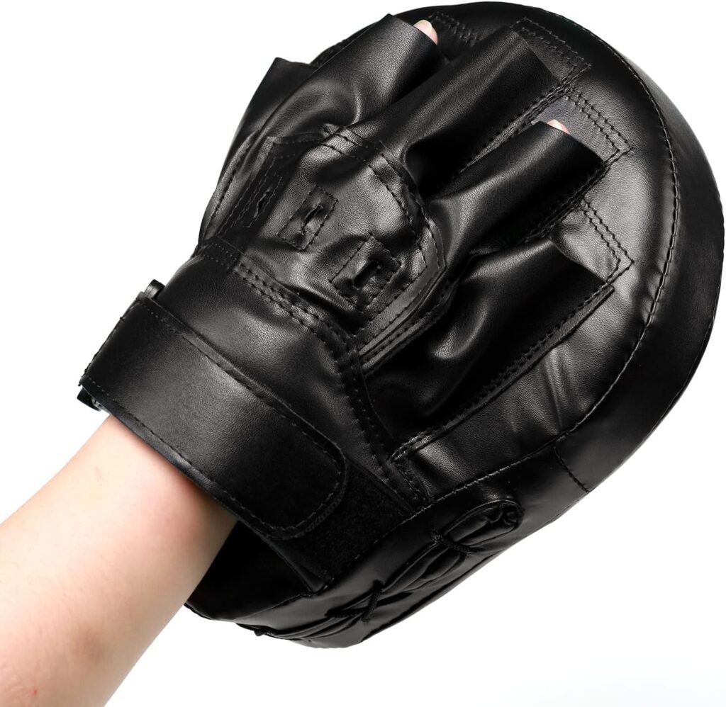 Valleycomfy Boxing Curved Focus Punching Mitts- Leatherette Training Hand Pads