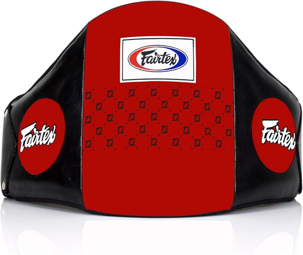 Fairtex BPV1 MuayThai Training Belly Pad | Core Protection for Coaches in Boxing, Muay Thai, Kickboxing | Syntek Leather |Maximum Durability, Secure Fit | Multi-Sport Body Protector