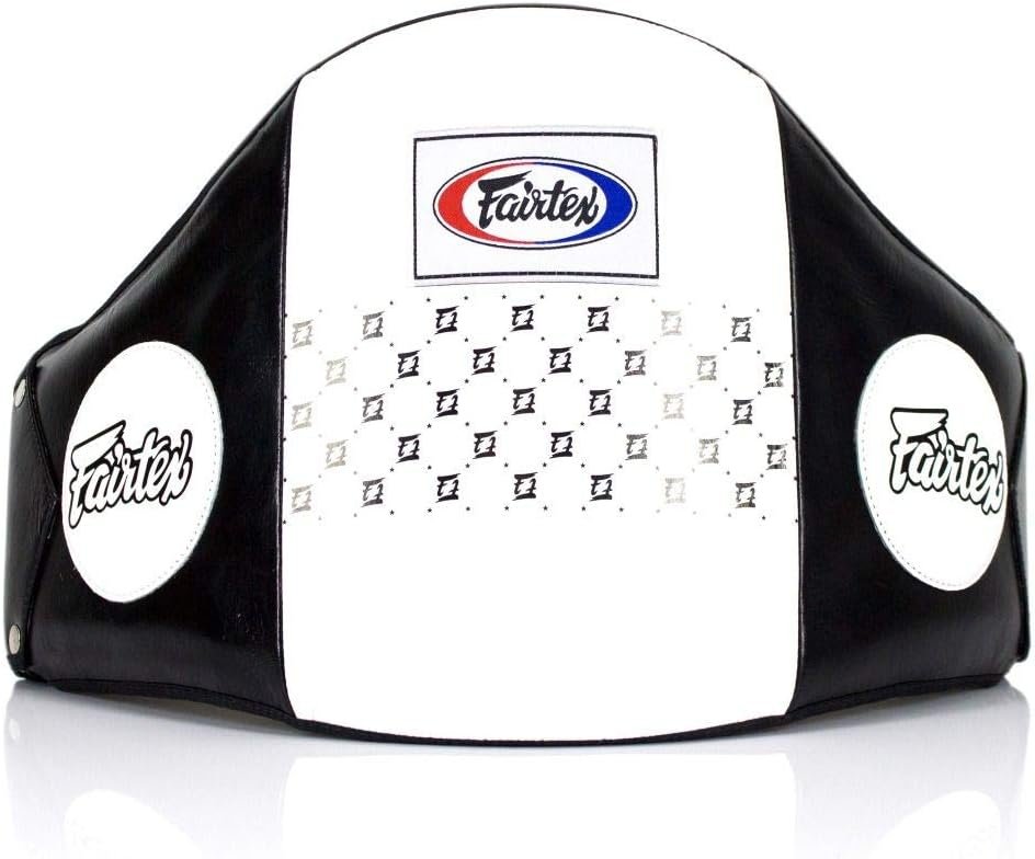 Fairtex BPV1 MuayThai Training Belly Pad | Core Protection for Coaches in Boxing, Muay Thai, Kickboxing | Syntek Leather |Maximum Durability, Secure Fit | Multi-Sport Body Protector