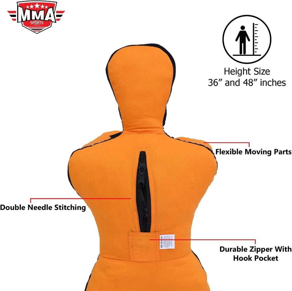 Kids JIU Jitsu Grappling Dummy Youth Wrestling Practice Dummy for BJJ Karate Boxing Throwing Kick Practice - 4 FEET -UNFILLED, 48 Inch